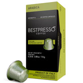 Bestpresso front packaging showing six boxes and ease of storage