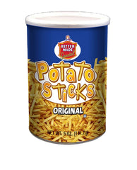 Better Made canister open with sticks visible demonstrating resealable freshness