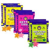Better Sour front packaging showing six-pack and clean-label benefits