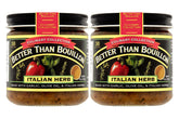 Better Than Bouillon jar front packaging showing Italian Herb flavor and servings benefit