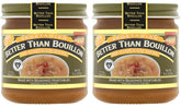 Better Than Bouillon front packaging showing two 8 oz jars and vegan label, convenient pantry staple