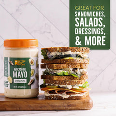 BetterBody Foods spoonful of mayo showing spreadability and smoothness