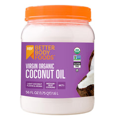 BetterBody Foods front jar showing size and organic labeling for pantry convenience