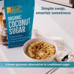 BetterBody Foods wooden spoon of sugar demonstrating easy 1:1 swap benefit