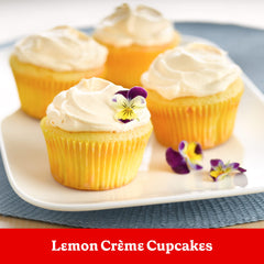 Betty Crocker used to decorate cupcakes in a kitchen setting, quick festive results