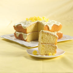 Betty Crocker open tub revealing creamy lemon frosting texture and spreadability