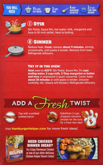 Betty Crocker prepared tuna cheesy pasta in bowl highlighting creamy texture and convenience