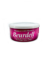 Beurdell front can showing label and premium packaging benefit clarity