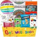 Beyond The Box front packaging showing full get well care package and contents, convenient gift