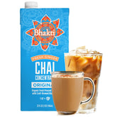 Bhakti carton front view showing branding and unsweetened concentrate benefit