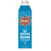 Bhakti chai quart front packaging showing label and organic badge, clear branding benefits