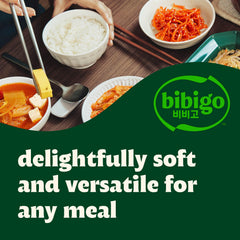 bibigo cooked rice in microwave-safe bowl ready in under two minutes