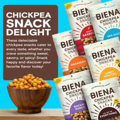 BIENA open bag in hand ready to eat showing portability and on-the-go benefit