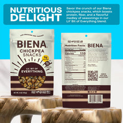 BIENA close-up of crunchy chickpea texture highlighting satisfying crisp