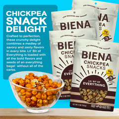 BIENA chickpeas sprinkled on salad adding savory crunch and protein