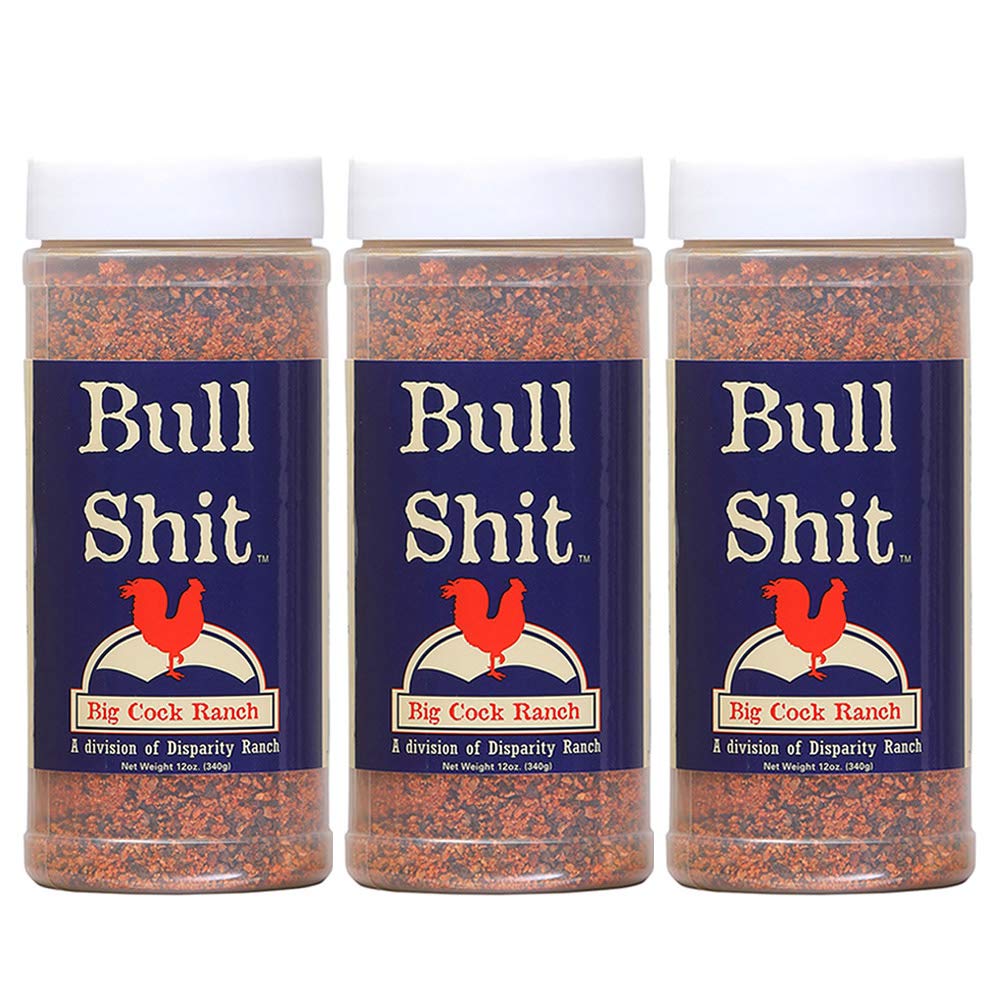 Big Cock Ranch Bullshit front jar showing bold label and seasoning benefit