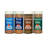 Big Cock Ranch bundle front packaging showing all four jars and labels for gifting