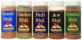 Big Cock Ranch front packaging showing five sampler sachets and labels, easy BBQ selection