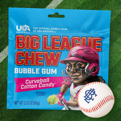 Close-up of Big League Chew shredded texture highlighting pillowy pieces for smoother chewing