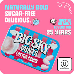 Big Sky close-up of a single mint texture highlighting smooth dissolve and candy-like look