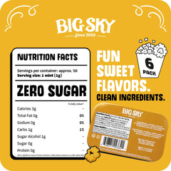 Big Sky open tin top-down revealing 50 count mints and easy access freshness