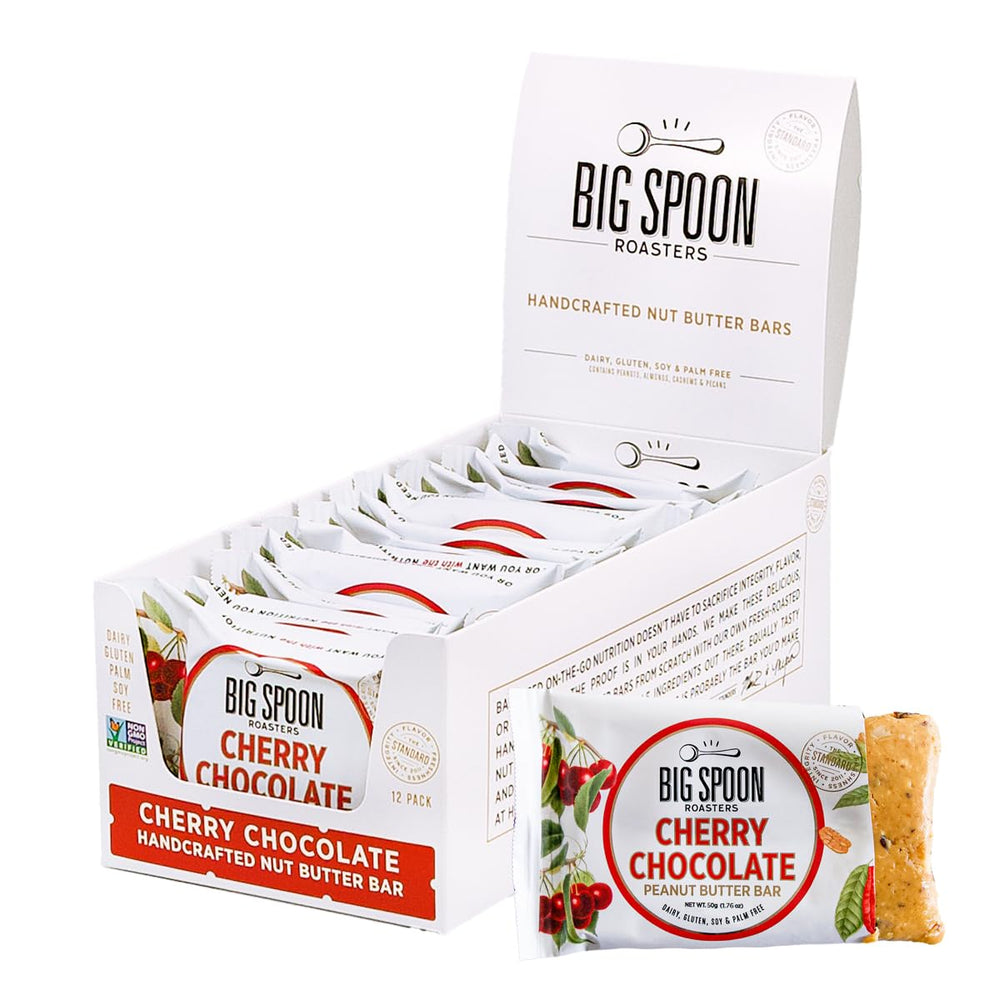 Big Spoon Roasters front packaging showing 12-count box and branding benefits