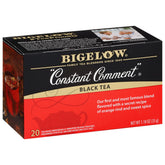 Bigelow Constant Comment front box showing orange and spice branding and freshness