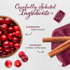Bigelow Tea loose blend with cranberry and spice details showing flavor notes
