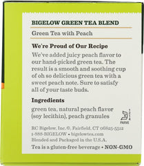 Bigelow tea iced tea in glass showing refreshing peach flavor for hot days