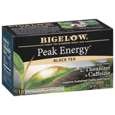 Bigelow Peak Energy front box showing branding and 18-count benefit