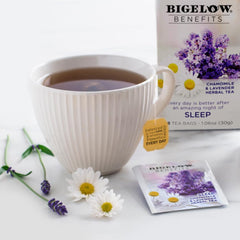 Bigelow Tea single foil pouch open preserving freshness and aroma