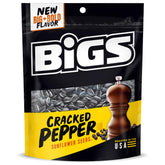 BIGS front packaging showing cracked pepper flavor and resealable bag benefit