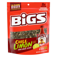 BIGS front packaging showing Tapatío chile limón flavor for bold snacking