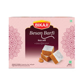 BIKAJI front packaging showing 12 oz burfi and brand reassurance