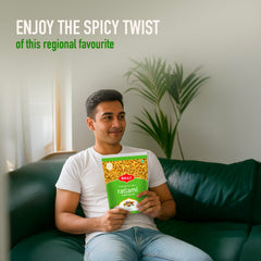 BIKAJI Ratlami Bhujia served with masala chai showing perfect tea-time pairing