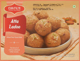 BIKAJI front packaging of Navratan Atta Ladoo showing weight and sealed freshness