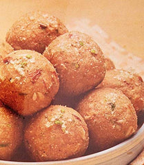 BIKAJI Navratan Atta Ladoo served with chai illustrating perfect tea-time pairing