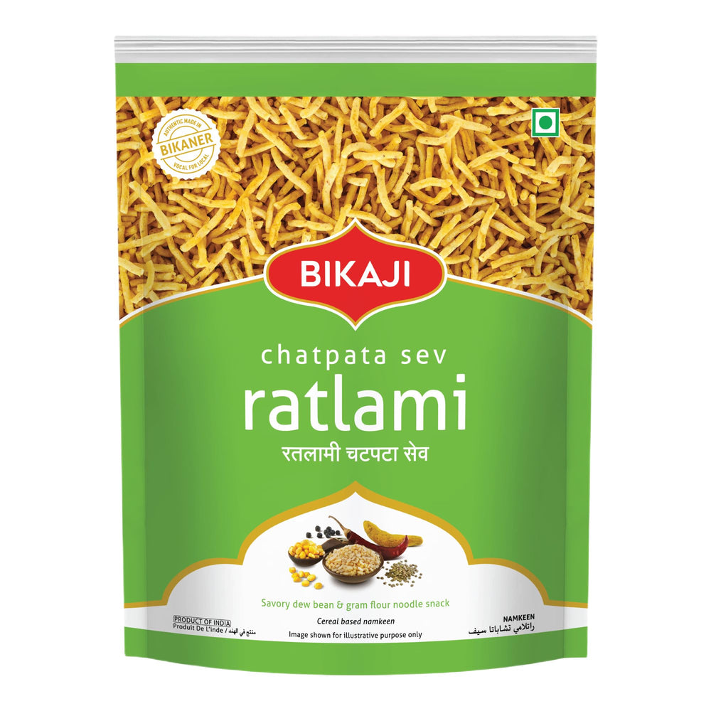 BIKAJI front packaging showing 400g pack and Ratlami branding for authentic flavor