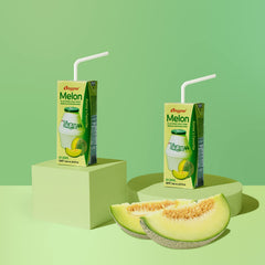 binggrae melon milk poured into a glass at a picnic, refreshing drink option
