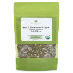 Biokoma front packaging showing organic small-flowered willow herb for freshness