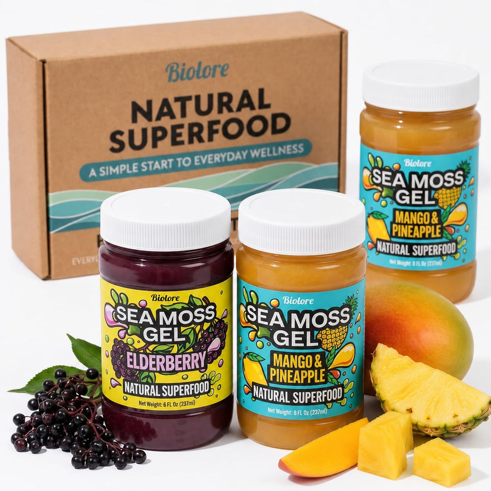 Biolore front packaging set showing three jars and gift box, convenient gifting