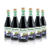Biotta elderberry front packaging showing bottle and label, clear branding and freshness