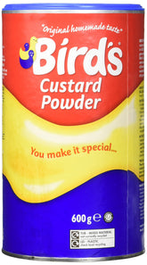 Bird's front canister showing label and resealable lid for easy storage