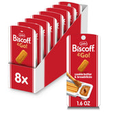Biscoff front packaging showing 8 single-serve snack packs and brand appeal