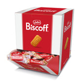 Biscoff front packaging showing pack of 150 cookies and branding benefit convenience