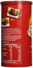 Open Bisto 450g tub in pantry with lid off, showing resealable storage benefit