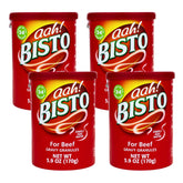 Bisto front packaging showing four 170g jars and easy storage benefit