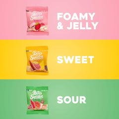 Bites By Sweden foamy candy close-up highlighting airy texture and soft bite