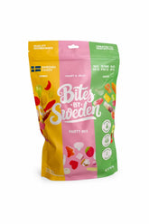 Bites By Sweden front packaging showing brand and colorful mix, inviting authentic taste