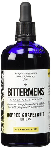 Bittermens bottle front packaging showing label and 5oz size, highlighting citrus flavor